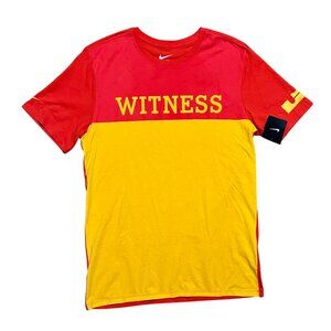 Nike Lebron James Los Angeles Lakers Witness Red & Yellow T-Shirt, Men's Medium